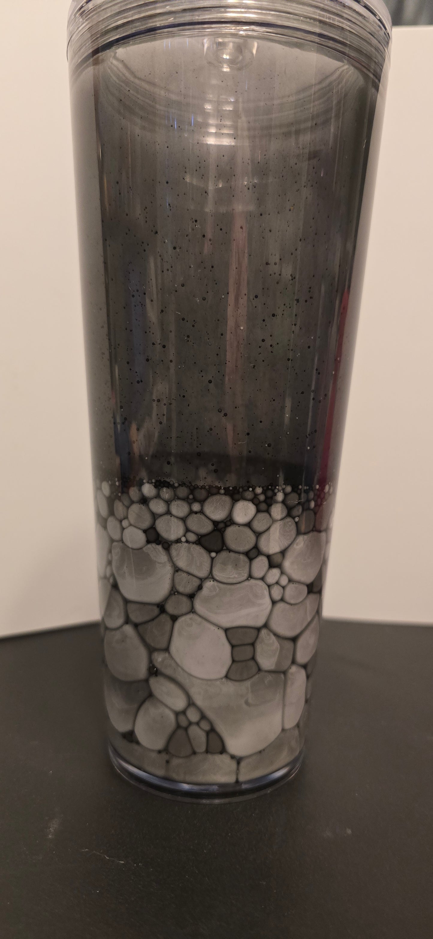 24 oz Grey and black pebble lava