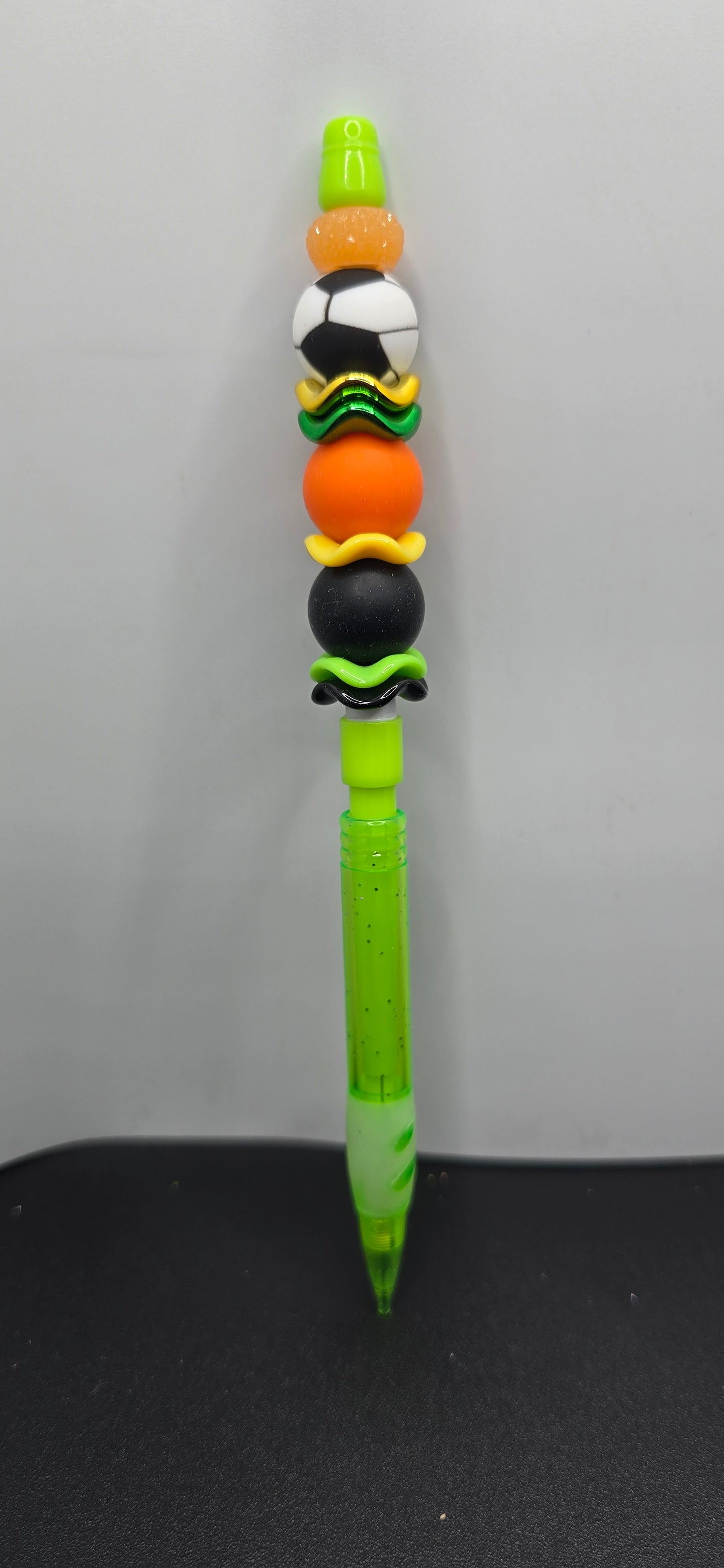 Green soccer pencil