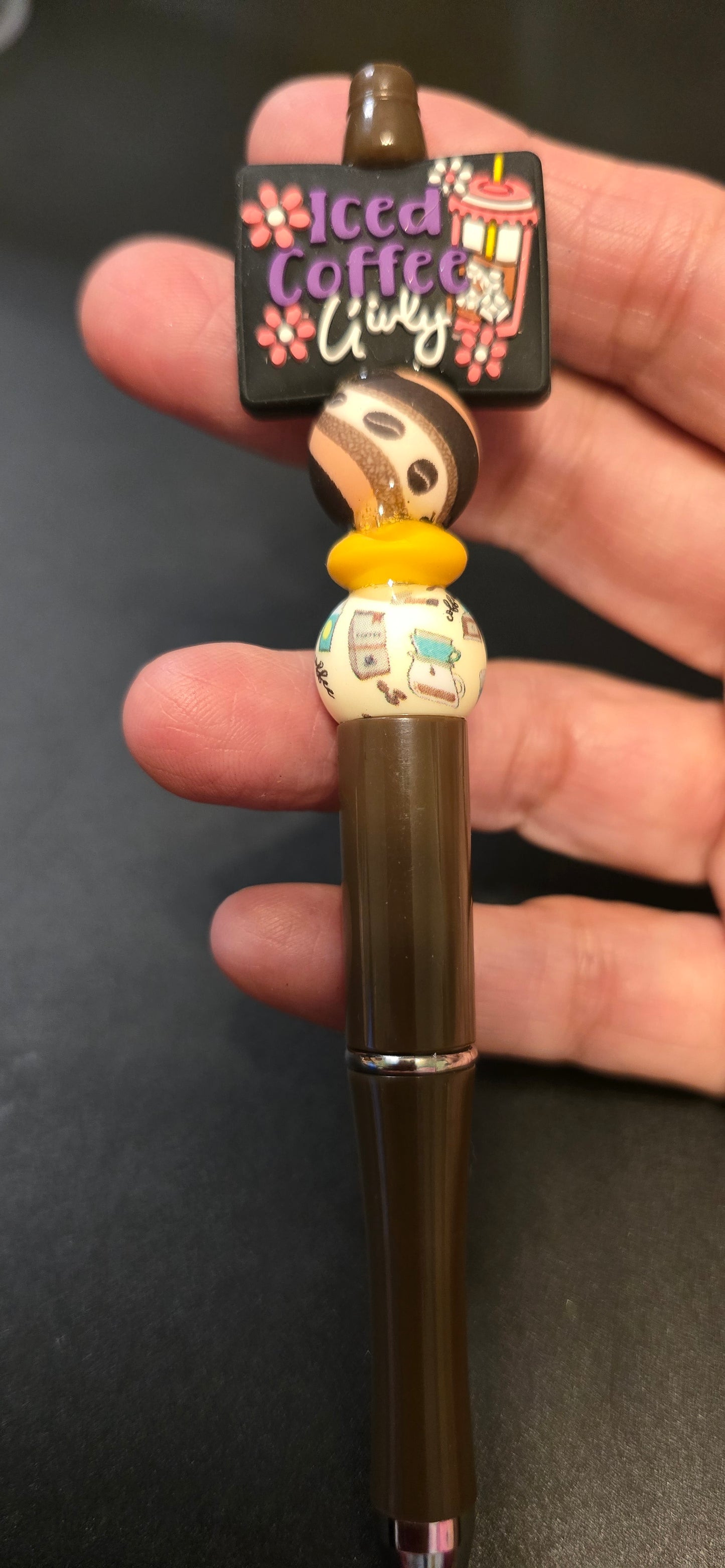 Iced coffee girly pen