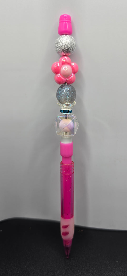 Pink flower pencil